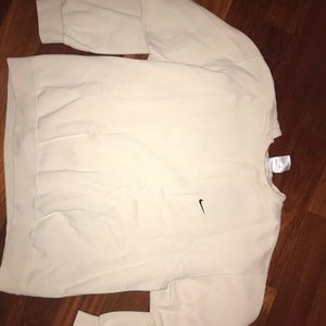 vintage light yellow crew neck nike hoodie